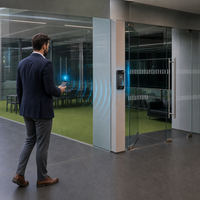 Lecteur de cartes d'accès pour visiteurs avec reconnaissance faciale, code PIN, QR Code, NFC et BLE pour la gestion d'accès commercial et de bureaux