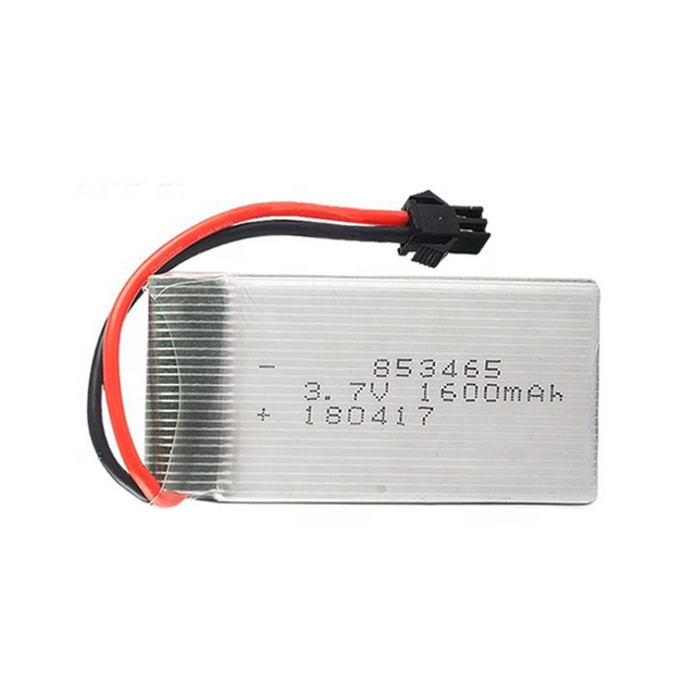 Wholesale 3.7V 1600mAh 853465 Li-ion Battery Cell Rechargeable RC Battery Packs for Helicopter Boat Toys