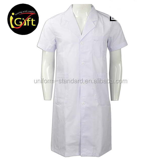 Buena calidad nuevo diseño de algodón blanco de la manera al por mayor uniforme de enfermería