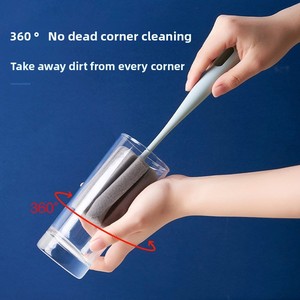 Long <b>Handled</b> Glass Cup Cleaning Brush Long <b>Handled</b> Cup Brush Bottle Tea Brush Washing <b>Sponge</b> Tools - Product Image 2