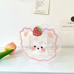 <span class=keywords><strong>Porte</strong></span>-stylo créatif en forme d'ours de dessin animé, design mignon et simple, rangement de papeterie pour étudiants, boîte de rangement cylindrique pour pinceaux de maquillage de bureau - Product Image 5