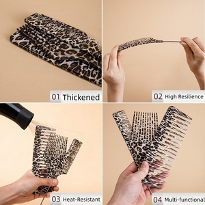 Ensemble de 3 brosses à <span class=keywords><strong>cheveux</strong></span> à imprimé léopard, <span class=keywords><strong>brosse</strong></span> à queue pointue, <span class=keywords><strong>brosse</strong></span> à séparer les <span class=keywords><strong>cheveux</strong></span>, pour salon et usage domestique - Product Image 3
