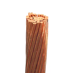 Dibujado duro 16 mm2 35mm2 95mm calibre 10 16 AWG conductor desnudo de alambre trenzado de cobre puro