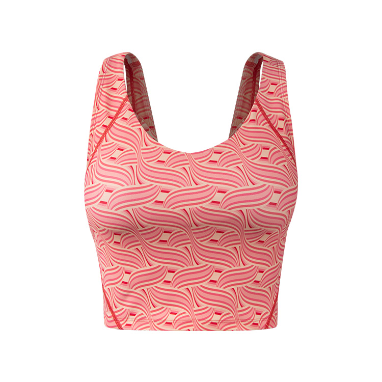 Custom U Neck Breathable Fitness Tank Top Shockproof Yoga Bra with Plus Size for Summer Running Sports Bra for Women