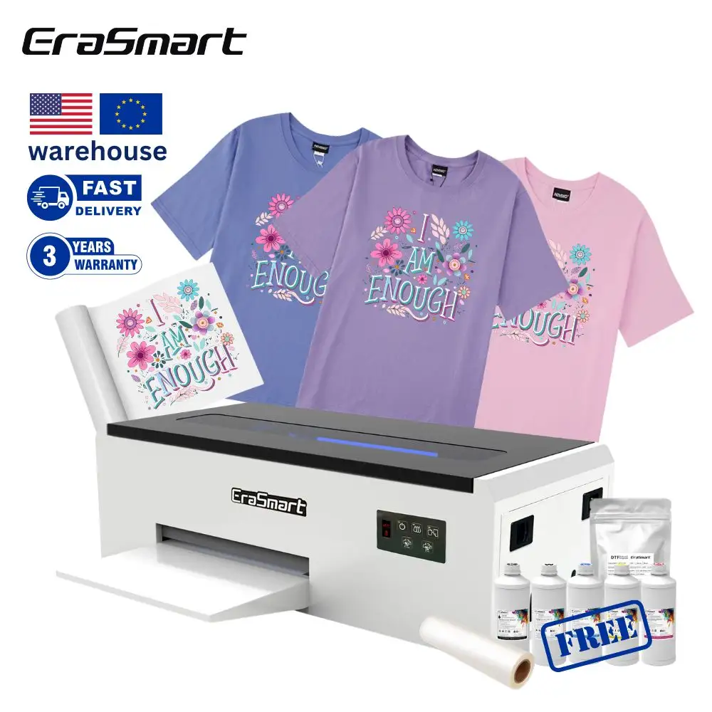 EraSmart Free Shipping T Shirt Tshirt A4 Dtf Printer Printing Machine L805 Printer Dtf Machine For T-shirt Small Business Ideas