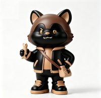 Figurine d'art personnalisée Chat Noir en PVC et ABS, Statue de personnage de dessin animé, Fabrication OEM en Chine, Figurine personnalisée pour la vente en gros de produits de marque