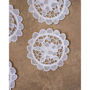 Set 7 Eco-Friendly Burano Lace Design <b>Cork</b> <b>Coasters</b> Absorbent Fashionable for Kitchen Use for Christmas Holidays Factory - Product Image 1