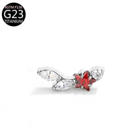 Zircon Earring Alloy Classic Wedding Gift Star Ear Cartilage Stud Design Helix Tragus Barbell Tragus Piercing Body Labret