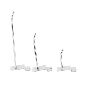 Gancho cromado de 15cm de longitud, superestante de exhibición, estante de <span class=keywords><strong>Metal</strong></span>, gancho de Panel de pared - Product Image 2