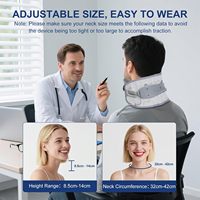 Dispositivo de Tracción Cervical Inflable de Grado Médico con 6 Columnas, Estirador de Cuello con Bomba de Aire Ajustable para Descompresión de Columna Vertebral