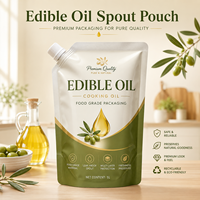 Pochette souple personnalisée avec bec verseur, sac d'emballage liquide flexible anti-fuite pour huile de cuisson