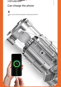 ไฟฉาย LED ชาร์จไฟได้แบบพกพากลางแจ้งโคมไฟตั้งแคมป์พลังงานแสงอาทิตย์พร้อมพัดลมพลังงานแสงอาทิตย์ - Product Image 3