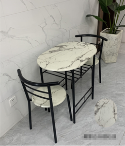 3 pezzi <span class=keywords><strong>marrone</strong></span> moderno <span class=keywords><strong>tavolo</strong></span> da pranzo 2 sedie Set per <span class=keywords><strong>cucina</strong></span> balcone ristorante Bar mobili salvaspazio per sala da pranzo - Product Image 4