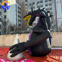 Modèle de mascotte gonflable publicitaire personnalisé en forme de dragon, grand format, en tissu Oxford, avec souffleur, durable, facile à installer, alimenté par prise électrique
