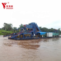 Drague à chaîne de 200 TPH pour l'extraction d'or / Bateau de dragage / Machine de dragage à vendre