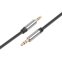Câble coaxial plat en or, câble audio auxiliaire 3,5 mm en PVC, multicolores, haute qualité, en stock pour stéréo, voiture, écouteurs