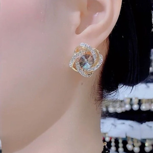 Pendientes de Rosa con Pedrería Personalizados - Product Image 2