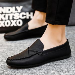 Zapatos de Verano para <span class=keywords><strong>Hombre</strong></span>, Estilo Casual, de Piel, Tipo <span class=keywords><strong>Mocasines</strong></span>, Ligeros, Transpirables, Antideslizantes, Estilo Coreano, con <span class=keywords><strong>Suela</strong></span> de <span class=keywords><strong>Goma</strong></span> Sólida - Product Image 5