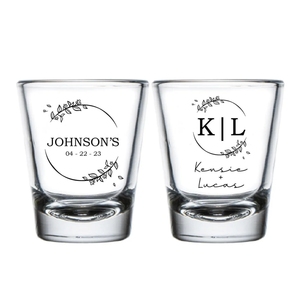 Vasos de Chupito Personalizados para Boda de 2oz con Logotipo, Recuerdo de Boda en Cristal Personalizado al por Mayor - Product Image 3