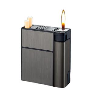 All-in-One Lighter <strong>Cigarette</strong> <strong>Holder</strong> 20 <strong>Stick</strong> Capacity Waterproof Crushproof Trendy Classic Design Portable Metal Engraved Logo - Product Image 4