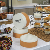 Boîtes à gâteaux personnalisées recyclables de qualité alimentaire en papier kraft gaufré pour le stockage de desserts et la pâtisserie