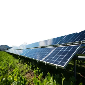 لوح شمسي محمول مع لوح طاقة نظام تثبيت شمسي في سقف مصنع الاسمنت