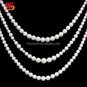 Chaîne de perles blanches géantes lisses pour décoration de mariage, fond de scène de luxe, draperie de fête, décoration de plafond, rideau - Product Image 3