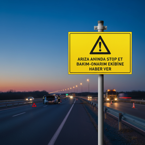 Panneau de signalisation routière réfléchissant d'arrêt immédiat pour véhicule en cas de panne, pour notification de maintenance et de réparation - Product Image 3