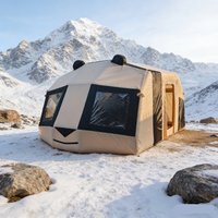 Tente d'air de luxe pour l'extérieur, 4 saisons, protection UV, imperméable, gonflable, double couche, deux chambres, salon, utilisation en plage, grande famille