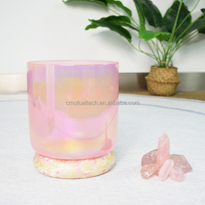 Bols chantants en cristal de quartz clair MTD Rose 432 Hz, ensemble de bols parfaits pour la guérison, grands bols chantants en quartz pour la thérapie sonore - Product Image 2