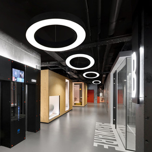 Suspension LED E26 3500K Blanc Chaud Corps Doré en Acier Inoxydable Hauteur Réglable Ra90 Garantie 5 Ans Anti-Éblouissement Dimmable - Product Image 1