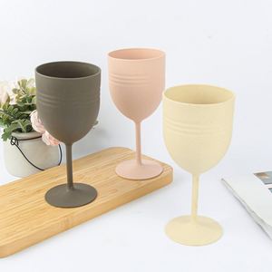 Vaso de Vino Reutilizable Personalizado de Paja de Trigo, Irrompible, con Tallo, para Restaurantes, Fiestas y Bodas - Product Image 3
