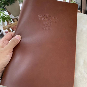 Couverture de menu en cuir rétro fou avec logo personnalisé A5 Bar <span class=keywords><strong>Restaurant</strong></span> Menu Dossier Livre Bill Holder <span class=keywords><strong>Restaurant</strong></span> Accessoires de table - Product Image 5