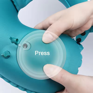 Cuscino da viaggio gonfiabile a forma di U di alta qualità cuscino portatile da viaggio cuscino pieghevole per il collo - Product Image 5