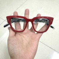 Nouvelles montures de lunettes optiques en acétate épaisses et durables, style œil-de-chat, montures de lunettes optiques carrées de luxe en acétate, personnalisées, pour unisexe