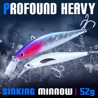 Leurre de pêche FJORD Hard Minnow Stickbait 130mm 52g pour thon, leurre coulant à longue portée