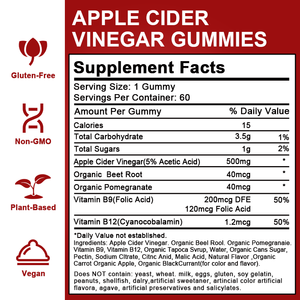 Gommose Dimagranti 100% Naturali con Aceto di Mele, Integratore Vitaminico per la Bellezza - Product Image 2
