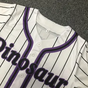 Vente en gros Maillot de baseball vierge Impression par sublimation personnalisée Logo Design Vêtements de softball conventionnels