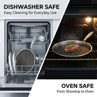 Poêle à crêpes antiadhésive 3 couches en acier inoxydable, poêle plate à induction alvéolée, poêle Tawa, poêle à dosa, poêle à tortilla, poêle à omelette, compatible four/lave-vaisselle