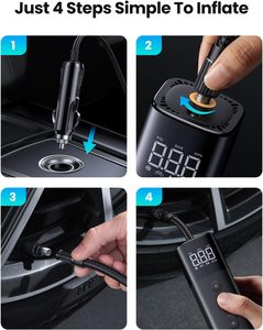 Tyre Digital <b>Car</b> Pump 150 PSI 12V Tire LED Light Portable Air With Detection ET501/35573 Precise Control 5 <b>Inflation</b> Mo - Product Image 2