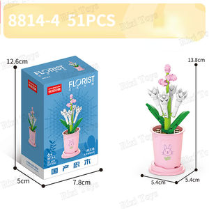 LELE BROTHER 8814-4, Juego de Bloques de Construcción para Arreglos Florales, Mini Juguetes de Bricolaje, Adornos de Interior, Regalo para Niñas, Regalo para Niños - Product Image 3