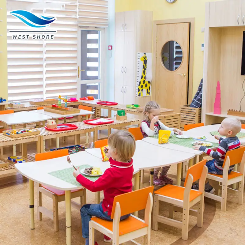 סיטונאי סט ריהוט מונטסורי מעונות יום לתינוק חדר ילדים לגיל הרך כסאות ושולחנות כיתת גן ילדים