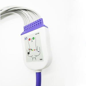 สายเคเบิล <span class=keywords><strong>ECG</strong></span> สำหรับมอนิเตอร์ zoll ที่เข้ากันได้สายเคเบิล EKG มาตรฐาน10สาย - Product Image 6