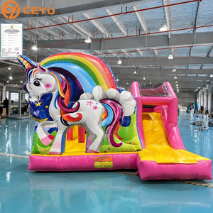Casa <span class=keywords><strong>de</strong></span> Brinco Inflable con Tobogán <span class=keywords><strong>de</strong></span> Unicornio Ceyu, Diseño <span class=keywords><strong>de</strong></span> Arcoíris, Precio Directo <span class=keywords><strong>de</strong></span> Fábrica, <span class=keywords><strong>para</strong></span> Alquiler en <span class=keywords><strong>Fiestas</strong></span> Infantiles, Tamaño Personalizado - Product Image 1