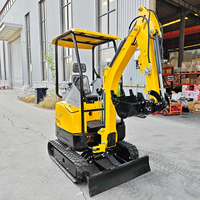 Mini-excavatrice sur chenilles de 1,5 tonne, livraison gratuite, certifiée CE EPA Euro 5, moteur diesel hydraulique, petite excavatrice