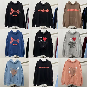 Sweat à capuche oversize 555 en molleton 100% coton de haute qualité, conforme à Stock X, impression 3D pour impression en relief, manches longues, avec capuche 555 - Product Image 2