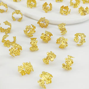 Anillos para el cabello con flores, aleación, estilo europeo informal para mujer, 40 piezas, accesorios para el cabello DIY para trenzas y extensiones - Product Image 4