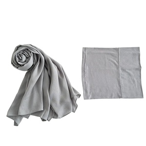 Мягкий хиджаб из модала и вискозы и однотонный комплект с подшапочкой: комфортный мусульманский головной убор, скромная модная исламская одежда - Product Image 6