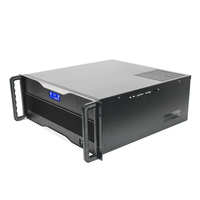 Ordinateur de bureau HTPC, PC industriel, châssis de montage en rack 4U avec écran LCD, profondeur réduite, boîtiers de serveur informatique ATX 4U