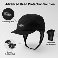 Casque de sécurité pour le surf en PVC personnalisé, casquette anti-choc légère, casque de sport aquatique avec sangle de menton réglable